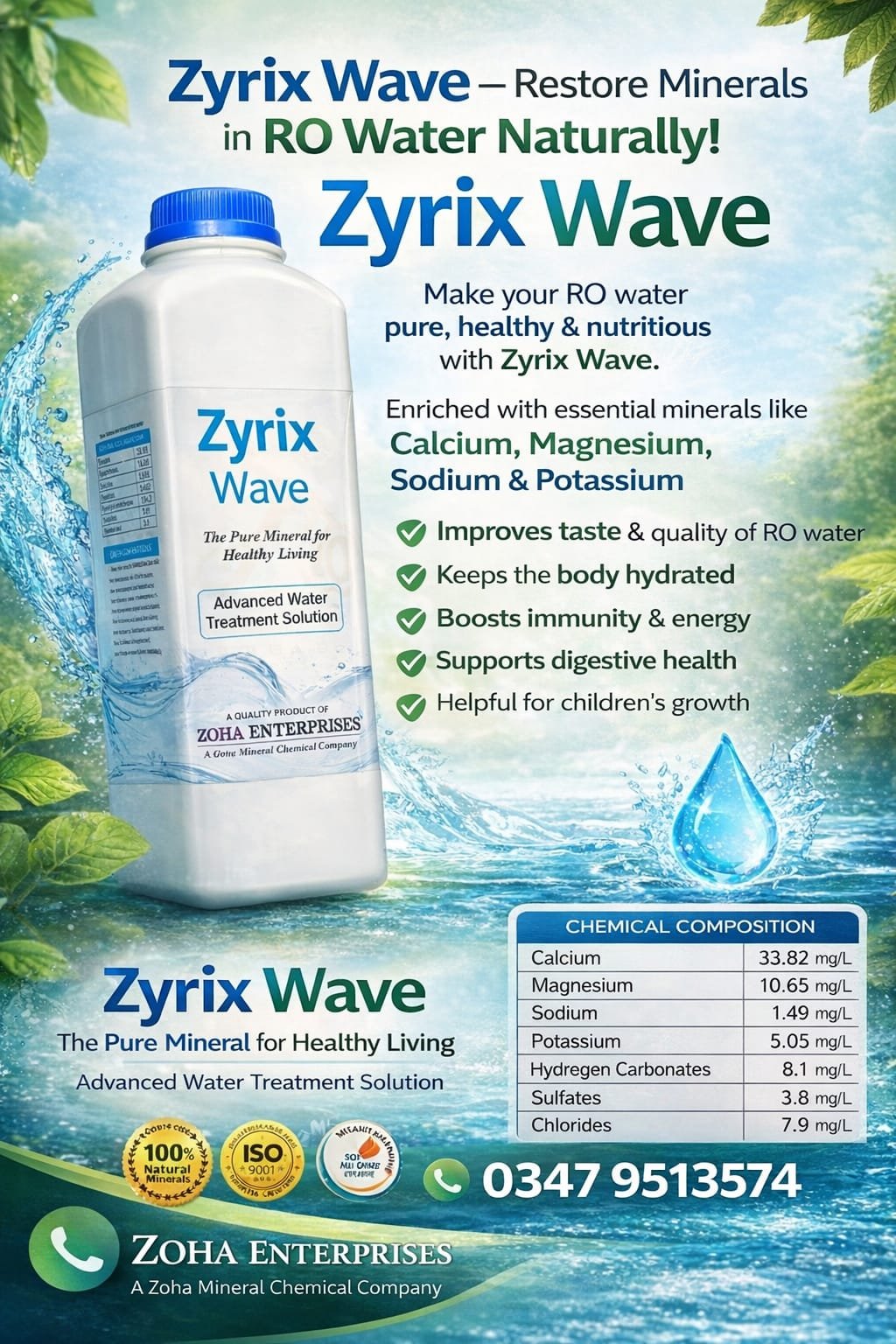 Zyrix Wave — advanced water treatment mineral solution by Zoha Enterprises